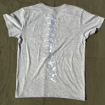ピーターロック　グレー/シルバー　Tシャツ　バックプリント「ボーン」